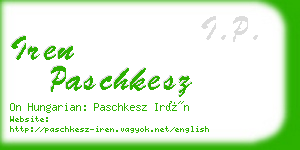 iren paschkesz business card